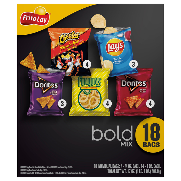 Frito-Lay Snacks Bold Mix Variety Pack - 18 ct