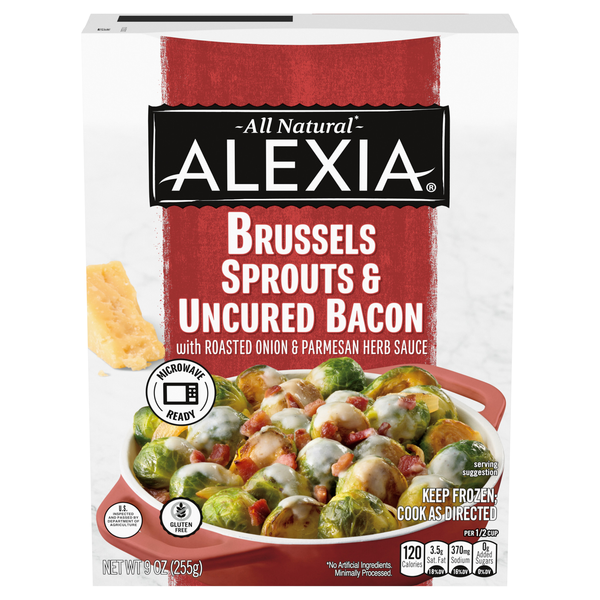 Alexia All Natural Brussels Sprouts & Uncured Bacon Frozen