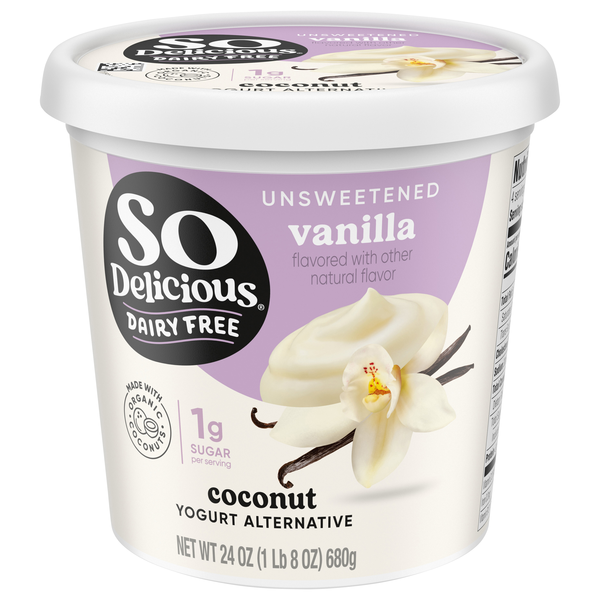 So Delicious Dairy Free Unsweetened Vanilla Coconutmilk Yogurt Alternative