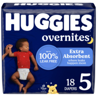 Huggies Overnites Size 5 Baby Diapers 27+ lb