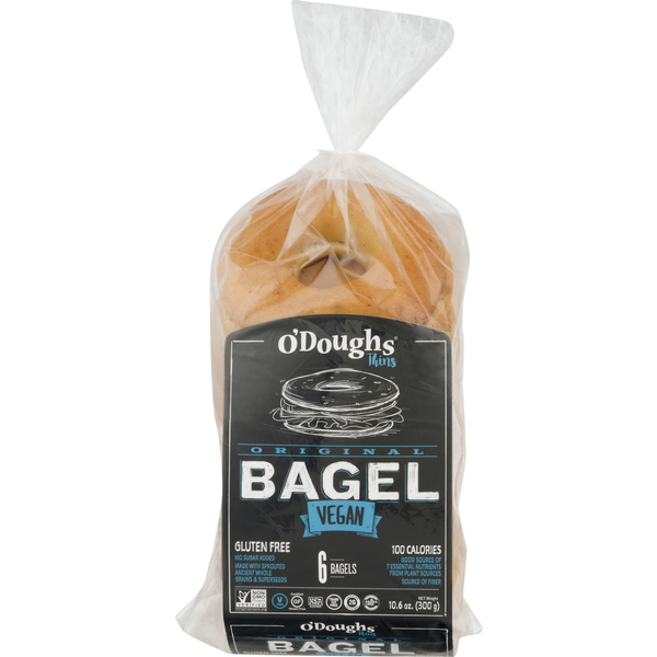 Save on O'Doughs Thins Bagels Original Vegan Gluten Free 6 ct Order Online Delivery Stop & Shop