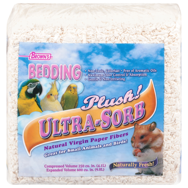 Save on Brown's UltraSorb Plush! Fiber Bedding & Litter Naturally