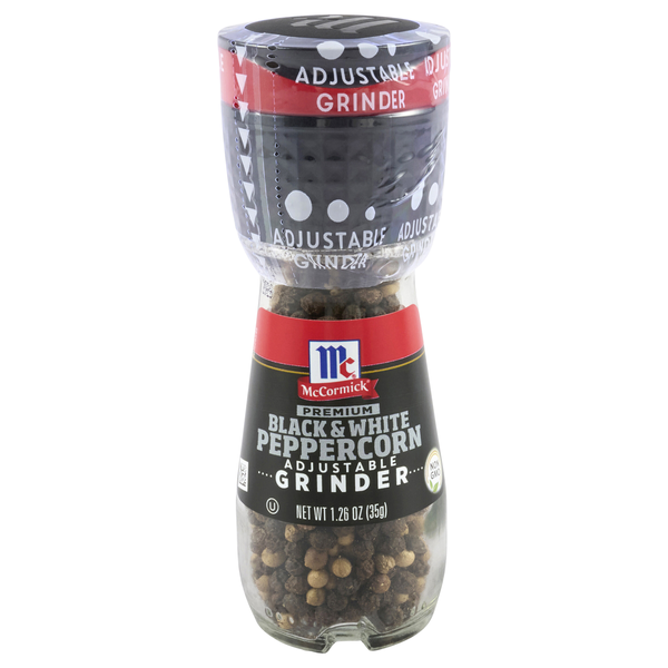 McCormick Premium Black & White Peppercorn Adjustable Grinder