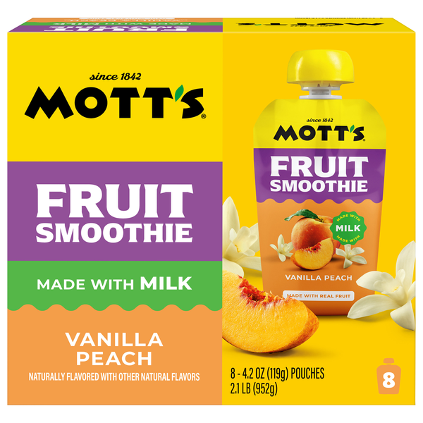 Mott's Vanilla Peach Fruit Smoothie - 8 ct
