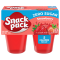 Snack Pack Zero Sugar Strawberry Juicy Gels Cups - 4 ct