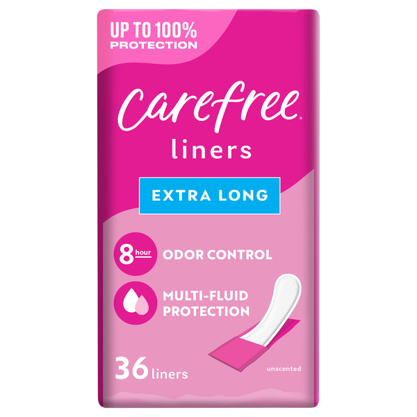 Carefree Unscented Extra Long Liners To Go