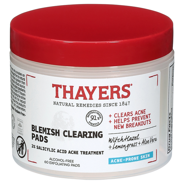 Thayers Witch Hazel Blemish Clearing Pads Lemon
