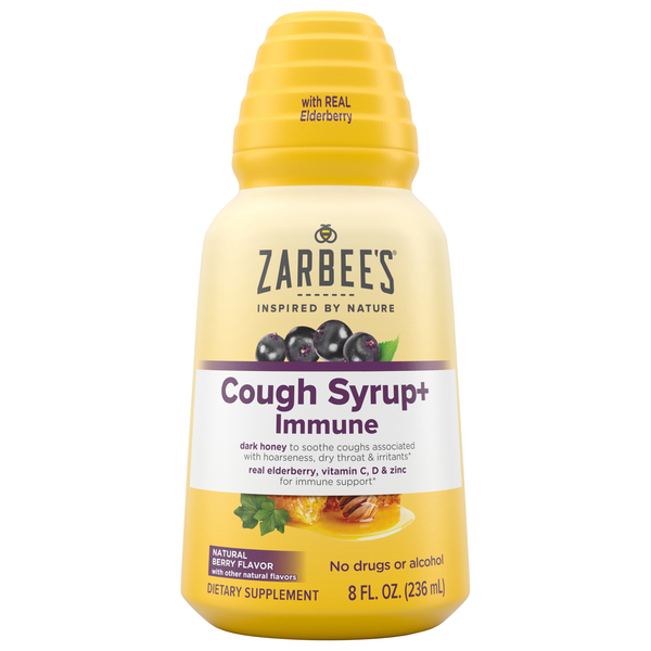 Zarbee's Immune Natural Berry Flavor Cough Syrup