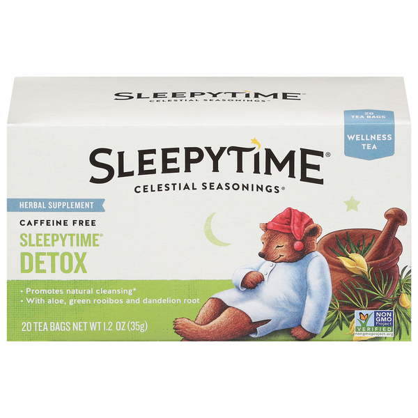 Celestial Seasonings Caffeine Free Sleepytime Detox Herbal Tea Bags