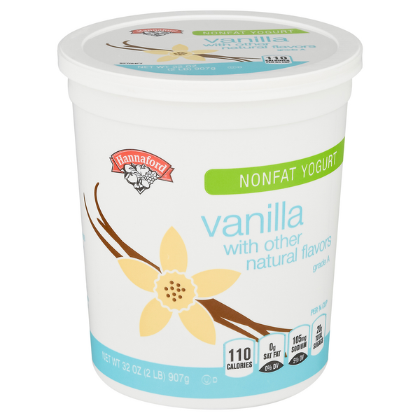Hannaford Non Fat Vanilla Yogurt