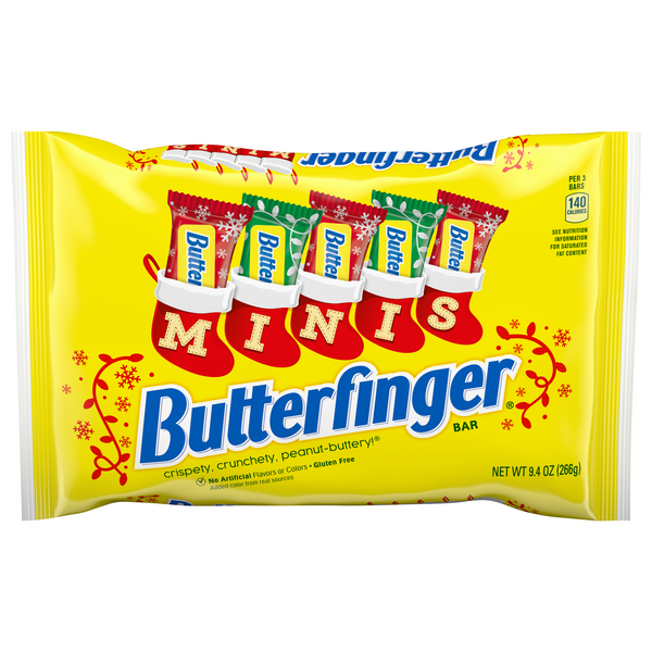 Butterfinger Milk Chocolate Peanut Butter Mini Christmas Candy Bars