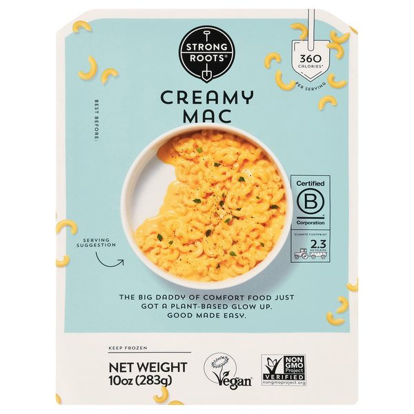 Strong Roots Vegan Creamy Mac Frozen Meal