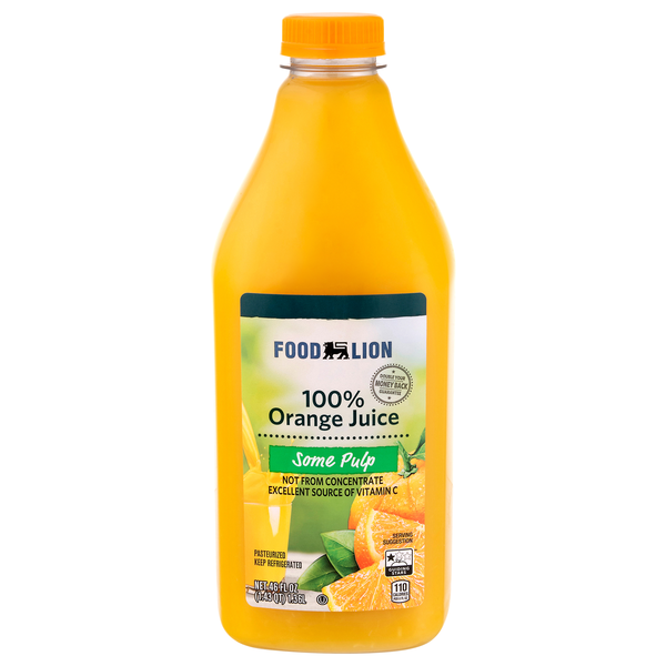 Food Lion Some Pulp 100% Orange Juice