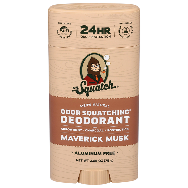 Dr. Squatch Odor Squatching Aluminum Free Men's Maverick Musk Deodorant