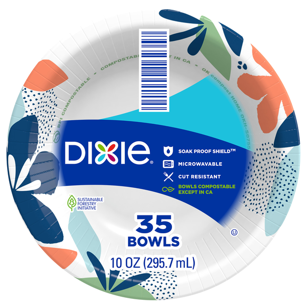 Dixie Disposable Paper Bowls 10 oz