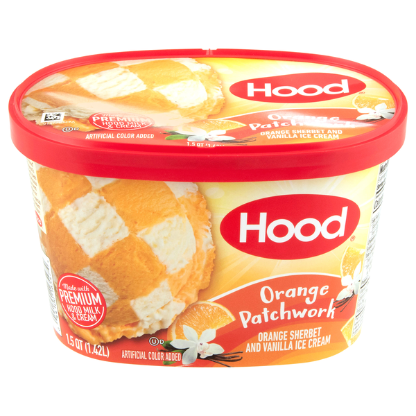 Hood Orange Patchwork Sherbet & Vanilla Ice Cream