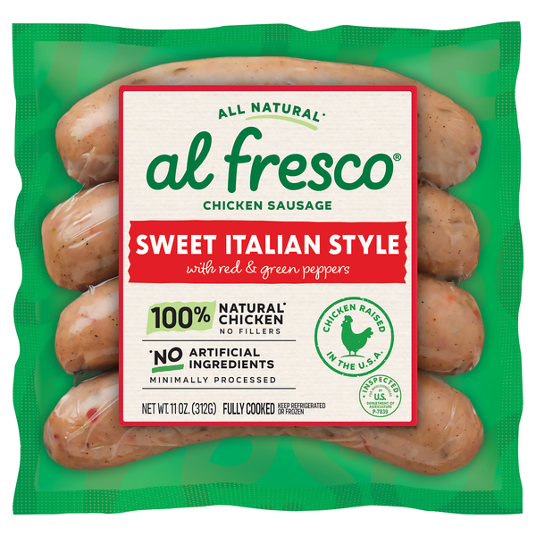 Al Fresco Natural Sweet Italian Style Chicken Sausage - 4 ct