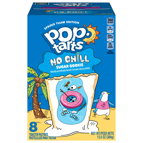 Pop-Tarts No Chill Sugar Cookie Toaster Pastries - 8 ct