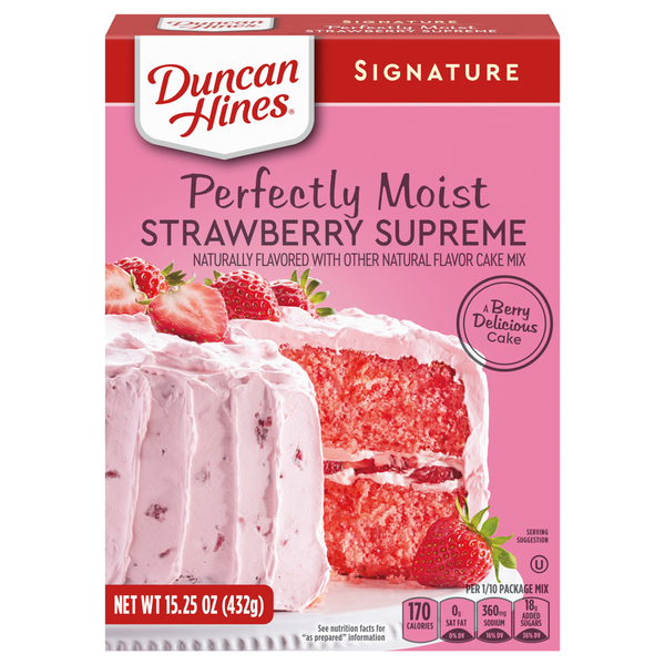 Duncan Hines Signature Perfectly Moist Strawberry Supreme Cake Mix