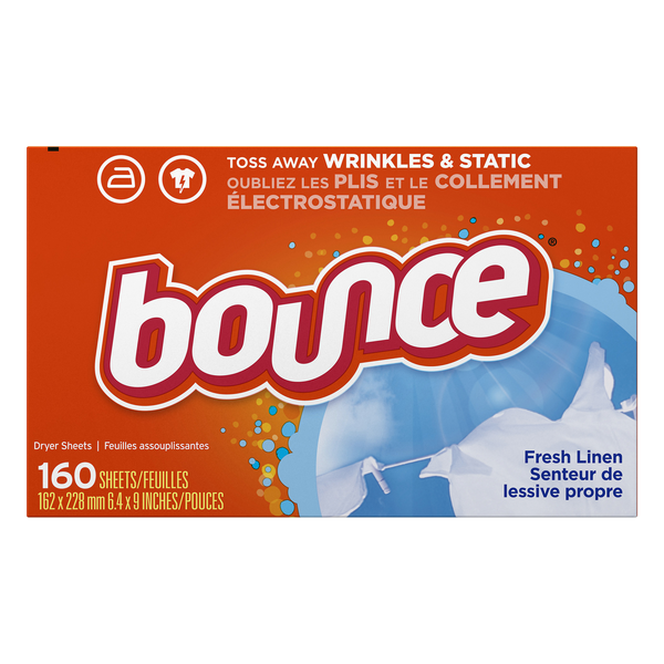 Bounce Fresh Linen Fabric Softener Dryer Sheets