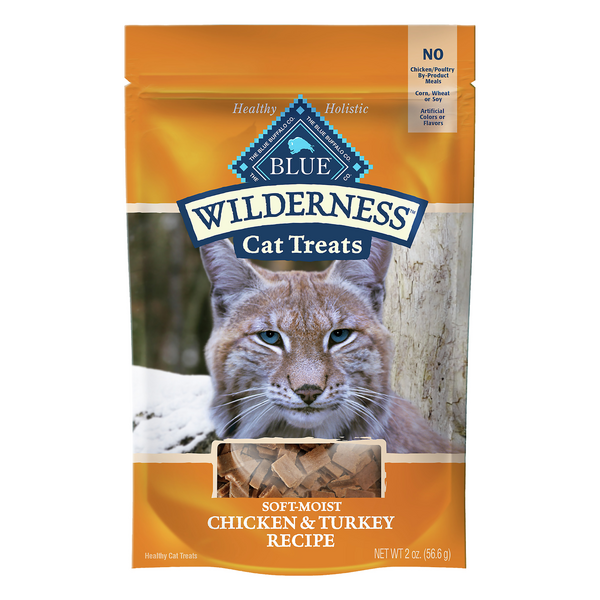 Save on BLUE Wilderness SoftMoist Cat Treats Chicken & Turkey Recipe