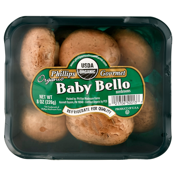 Phillips Gourmet Organic Baby Bello Mushrooms