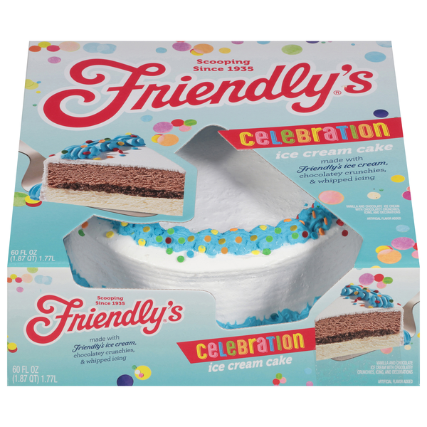 Friendly's Celebration Vanilla & Chocolate Ice Cream Cake Frozen
