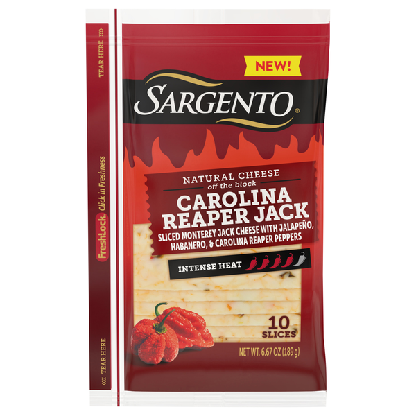 Sargento Natural Carolina Reaper Jack Cheese Slices - 10 ct