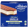 Alden's Organic Old School Vanilla Ice Cream Sandwiches - 6 ct