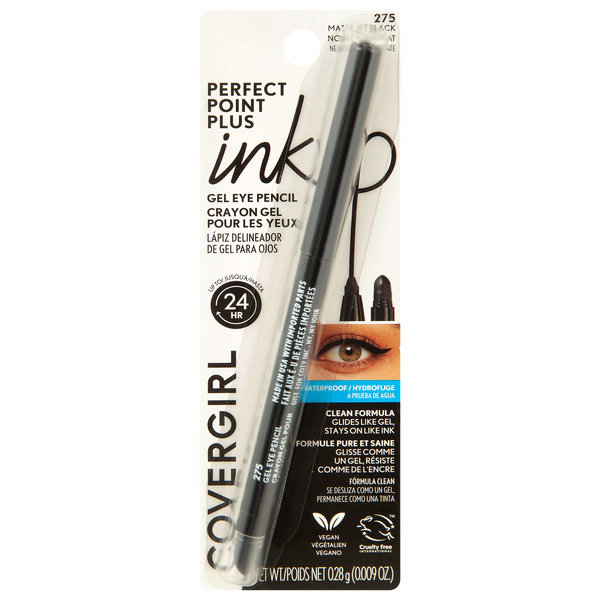 CoverGirl Perfect Point Plus Ink Gel Eye Pencil Matte Jet Black 275