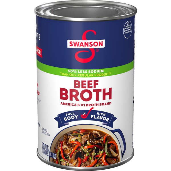 Swanson 100% Natural Gluten Free 50% Less Sodium Beef Broth