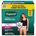 Depend Women's Fresh Protection Incontinence Underwear Maximum Blush M