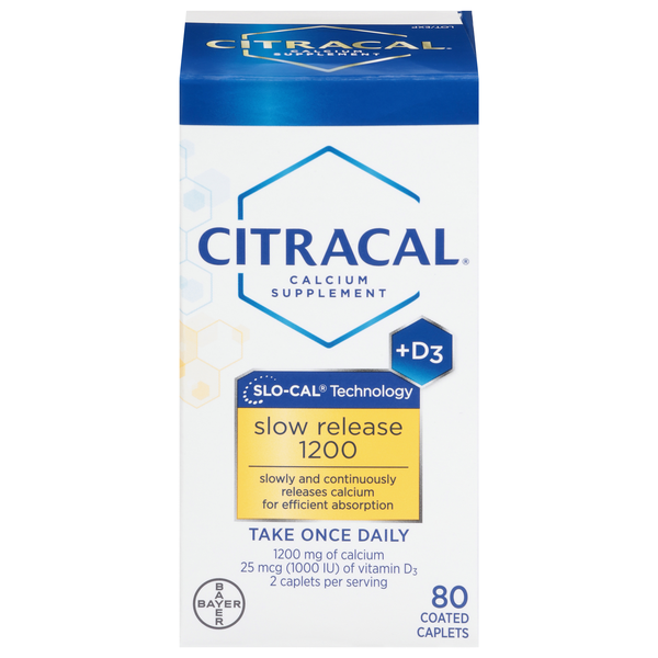 Citracal Calcium + D3 1200 mg Slow Release Coated Tablets