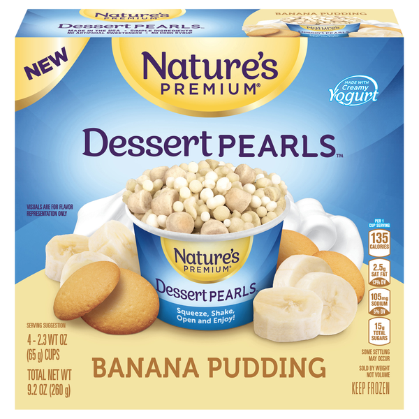 Nature's Premium Banana Pudding Dessert Pearls - 4 ct Frozen