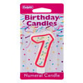 Culpitt Red Numeral Birthday Candle #7