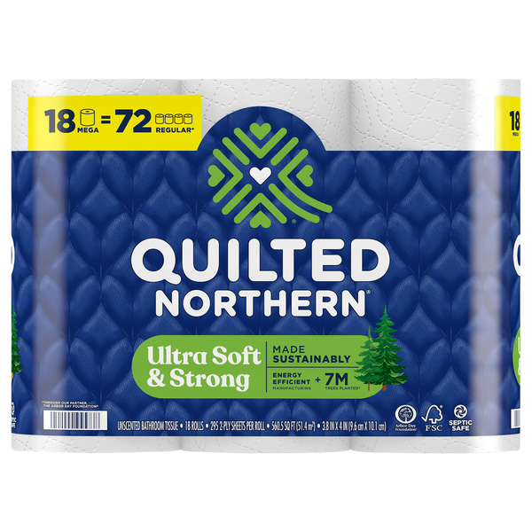 Quilted Northern Ultra Soft & Strong Mega Roll 2-Ply Toilet Paper - 18 ct