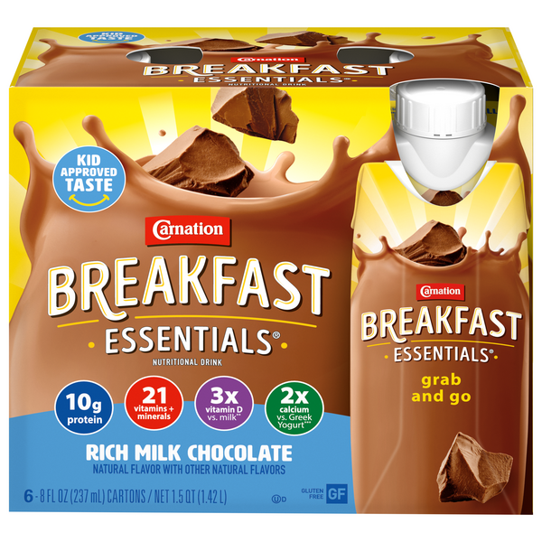Carnation Breakfast Essentials Milk Chocolate Nutritional Drink - 6 pk