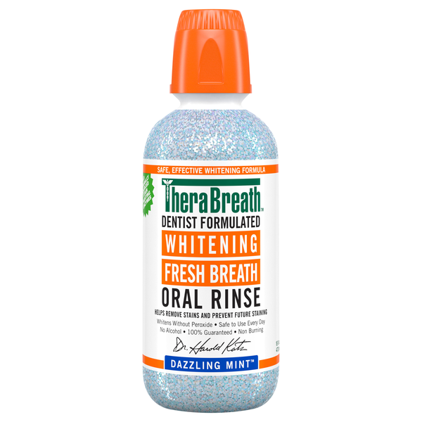TheraBreath Whitening Fresh Breath Dazzling Mint Oral Rinse