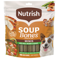Rachael Ray Nutrish Soup Bones Minis Chicken & Veggies Dog Chews - 16 ct
