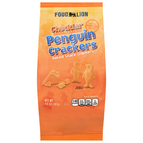 Save on Food Lion Baked Penguin Crackers Cheddar Order Online Delivery Food Lion