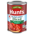 Hunt's 100% Natural No Salt Added Diced Tomatoes w/Basil Garlic & Oregano