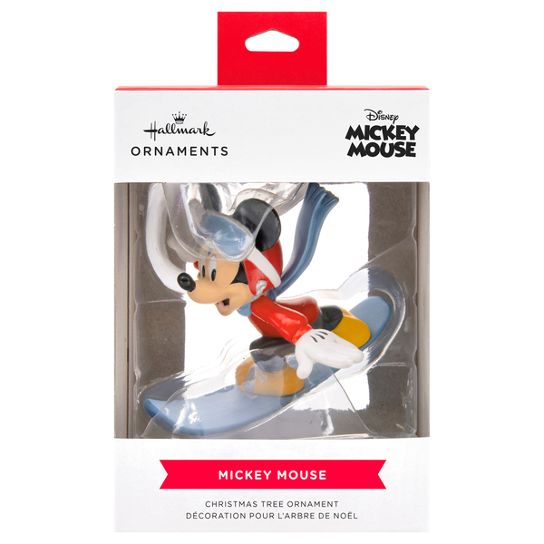 Hallmark Mickey Mouse Snowboarding Christmas Ornament