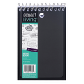 Smart Living Memo Book Narrow Ruled 3x5 Inch - 70 Sheets Black