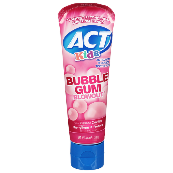 ACT Kids Bubble Gum Blowout Anticavity Fluoride Toothpaste