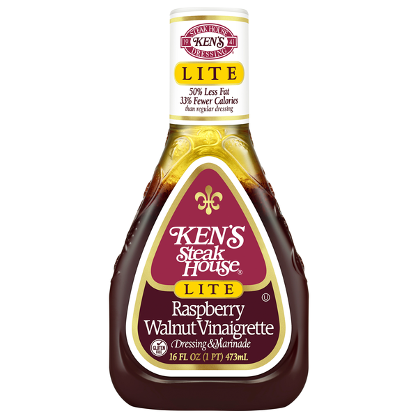 Ken's Steak House Lite Raspberry Walnut Vinaigrette Dressing