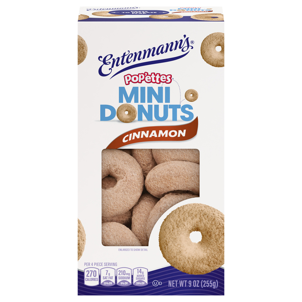 Entenmann's Pop'ettes Cinnamon Mini Donuts