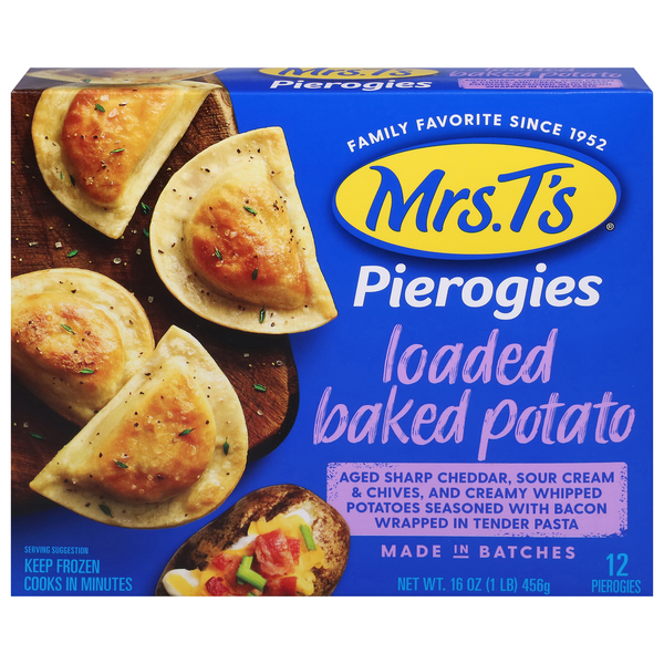 Mrs. T's Loaded Baked Potato Pierogies - 12 ct Frozen