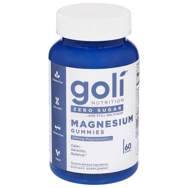 Goli Nutrition Zero Sugar 260 mg Magnesium Gummies