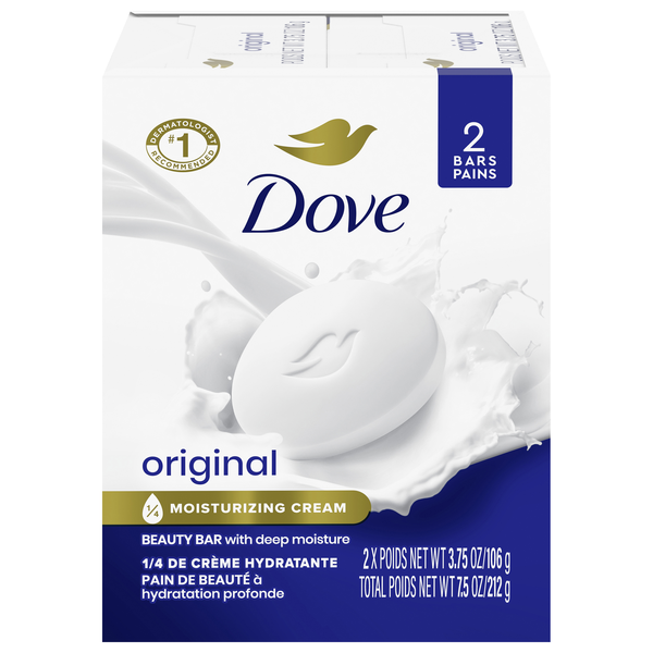 Dove Original Beauty Soap Bars - 2 ct