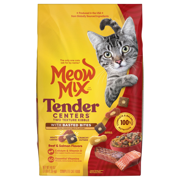 Meow Mix Tender Centers Beef & Salmon Dry Cat Food
